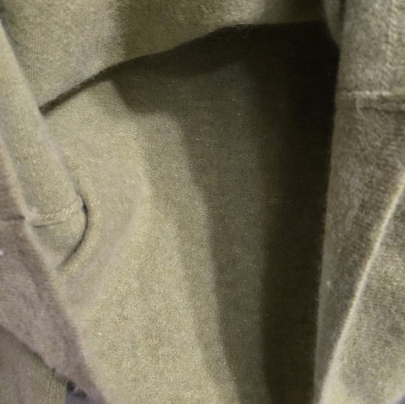 Vintage American Eagle Outfitters Green Fuzzy Cropped Mocked Neck Sweater Size L - Picture 9 of 12